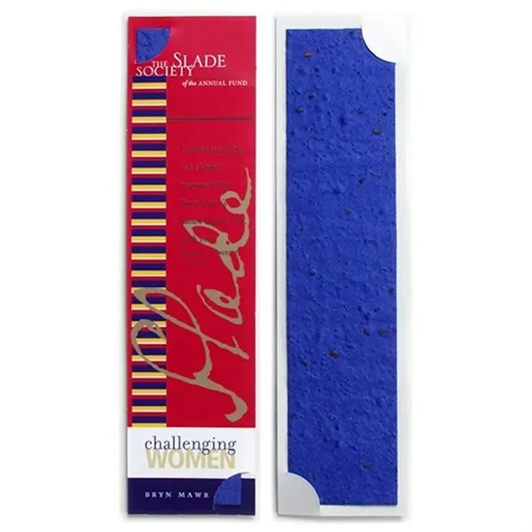 Cardstock bookmark with seed paper strip.... from ASI 40646 Bloomin Promotions / Bloomin' Promotions™