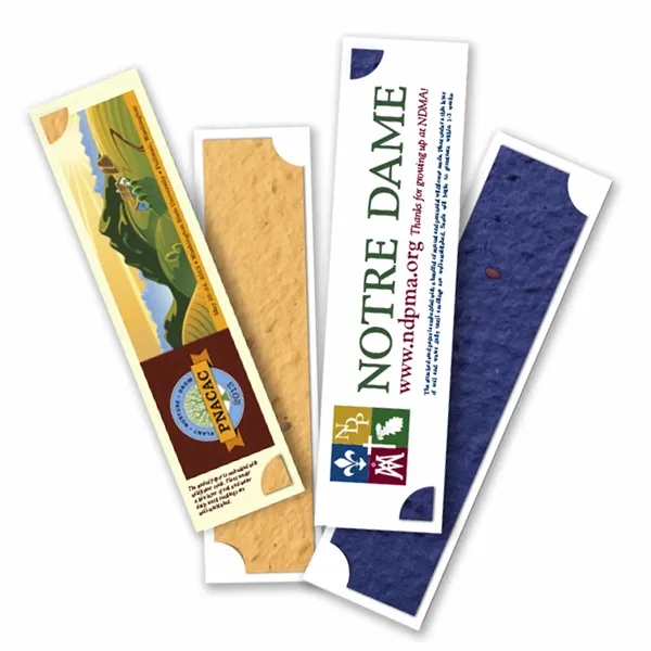 Cardstock bookmark with seed paper strip.... from ASI 40646 Bloomin Promotions / Bloomin' Promotions™