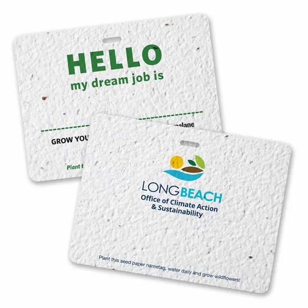 An eco-twist on the classic name badge; This fully plantable version... from ASI 40646 Bloomin Promotions / Bloomin' Promotions™