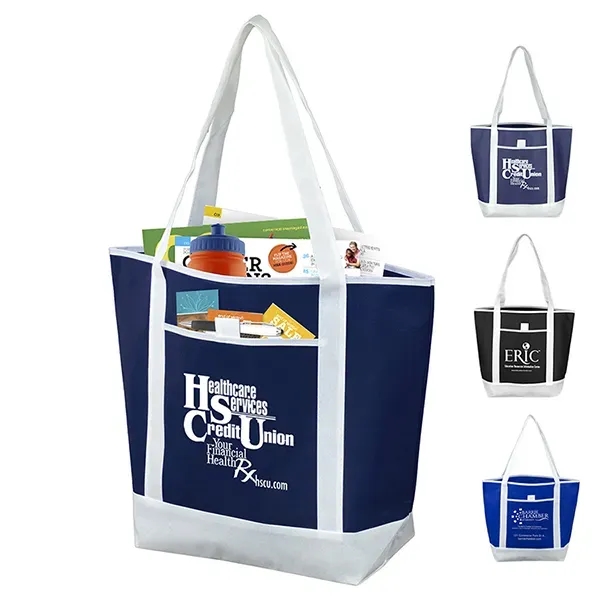 Tote bag made of reusable and recyclable non-woven polypropylene with handles.... from ASI 62660 Innovation Line