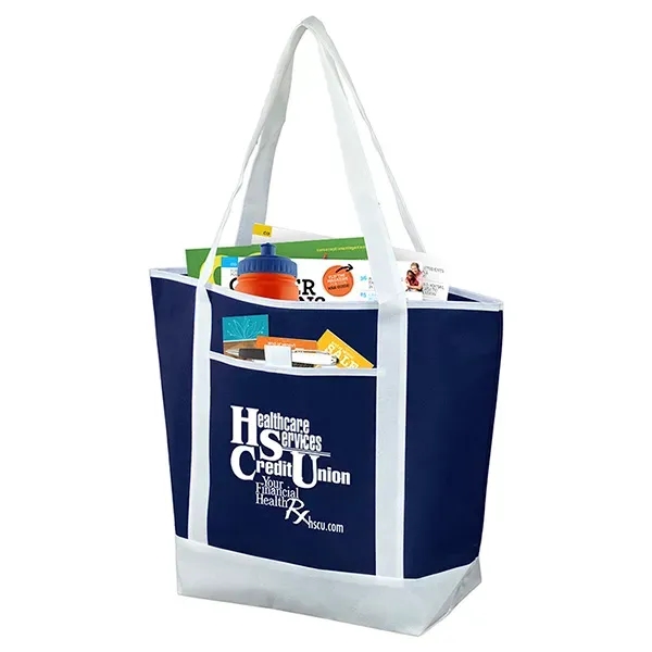 Tote bag made of reusable and recyclable non-woven polypropylene with handles.... from ASI 62660 Innovation Line
