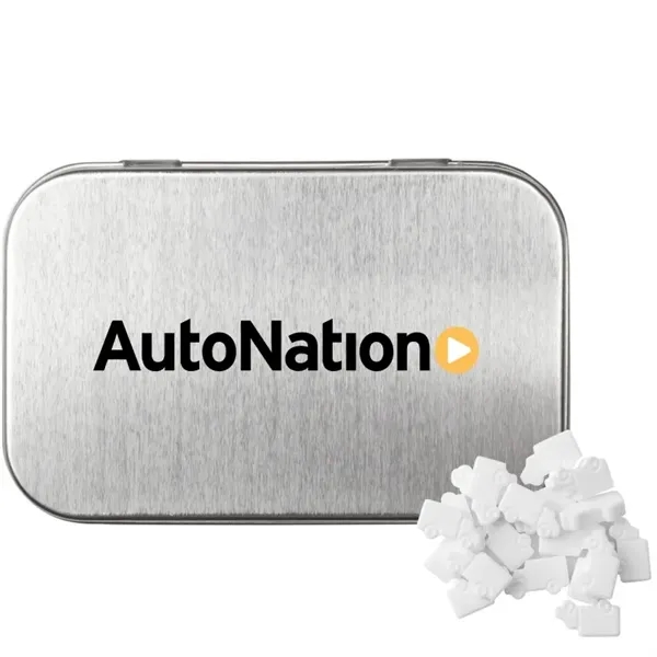 Rectangular Tin with Truck Shaped Mints... from ASI 44900 NC Custom (CI/Lanco) / Chocolate Inn