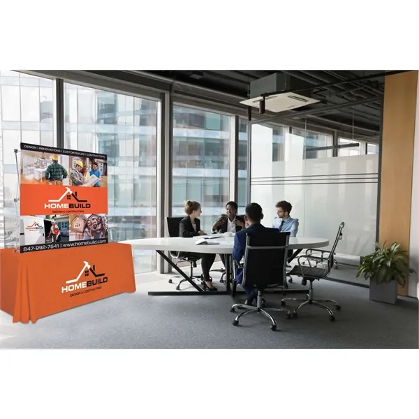 61" x 61" x 14" polyester and aluminum display with polyester... from ASI 87188 Showdown Displays