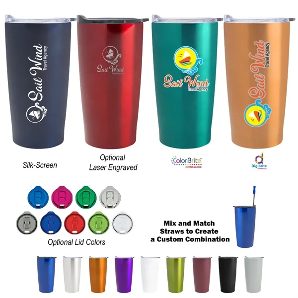 20 Oz. Himalayan Tumbler. Stainless Steel Outer And Inner.  Double... from ASI 61125 Hit Promotional Products / Hit®