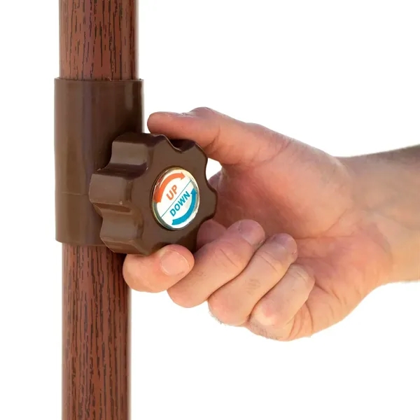 Stay covered by simply tilting and turning this durable umbrella to... from ASI 87188 Showdown Displays