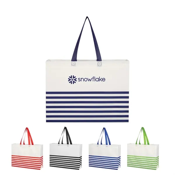 Nonwoven, coated, water resistant polypropylene tote bag with heat sealed seams... from ASI 61125 Hit Promotional Products / Hit®