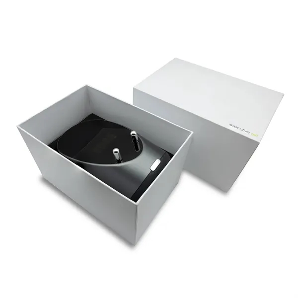 A wireless charging phone stand capable of amplifying music and wireless... from ASI 91435 Tomax USA / Tomax