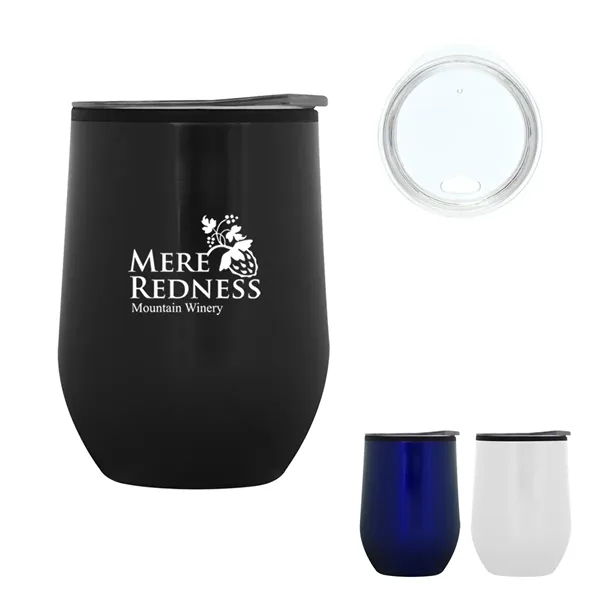 12 oz. BPA-free wine cup with non-slip bottom, stainless steel outer,... from ASI 61125 Hit Promotional Products / Hit®