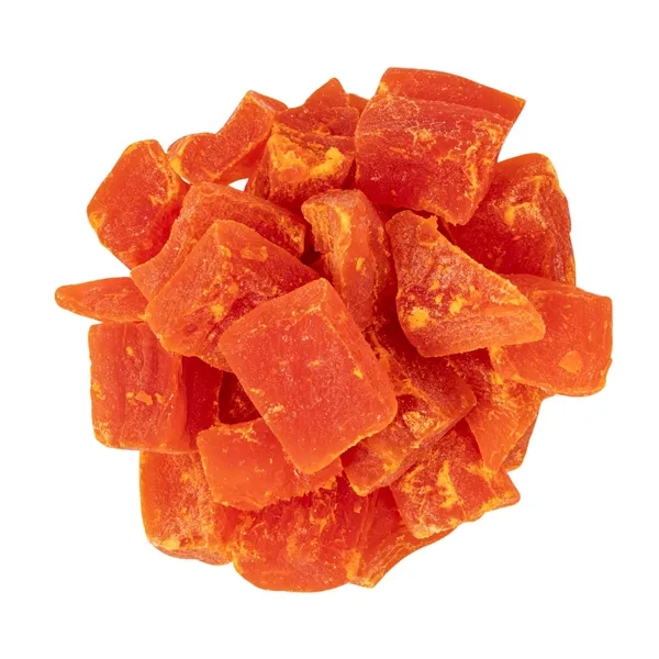 4 oz eco bag compostable with Papaya Chunks... from ASI 44900 NC Custom (CI/Lanco) / Chocolate Inn