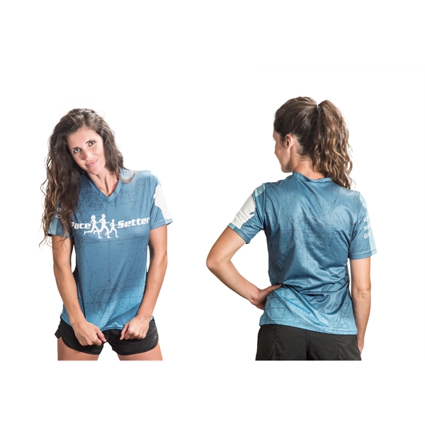 V neck shirt with short sleeves, moisture wicking and full-color sublimation.... from ASI 72657 Active Life Promo / Active Life Promo