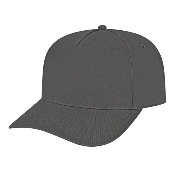 Medium profile five panel structured cap with a modified flat visor... from ASI 43792 Cap America Inc