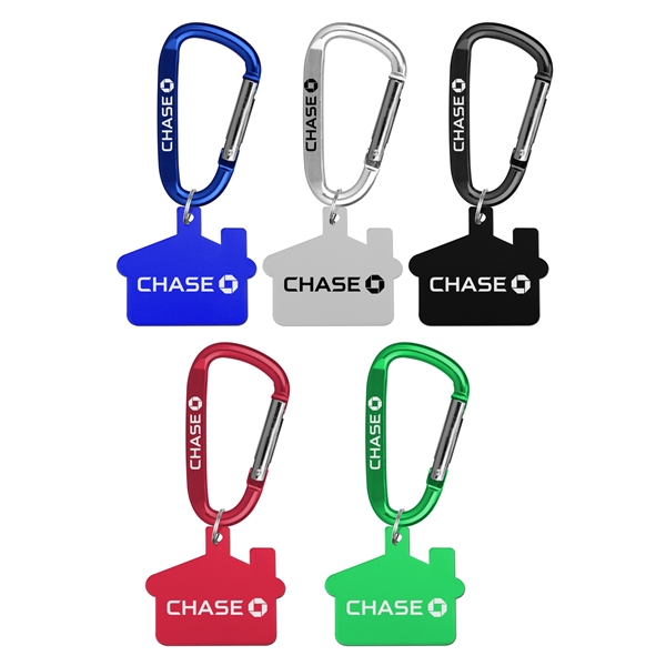 Metal Key Holder Aluminum Pet Tag with Carabiner... from ASI 74585 Nu Promo International / Nu Promo Line