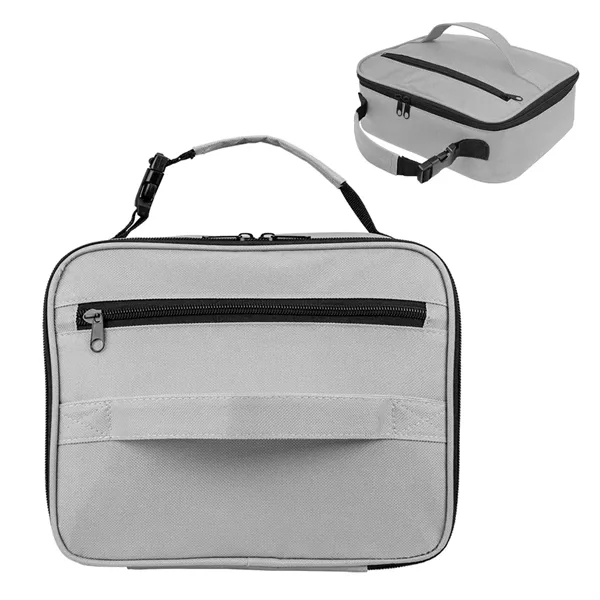 3.25" x 8" x 9.75" dual-handled lunch bag with PEVA lining.... from ASI 61125 Hit Promotional Products / Hit®