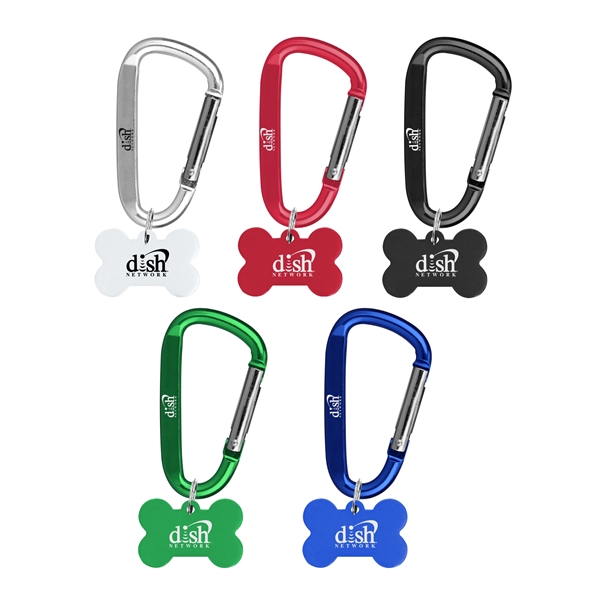 Aluminum Pet Tag with Carabiner... from ASI 74585 Nu Promo International / Nu Promo Line