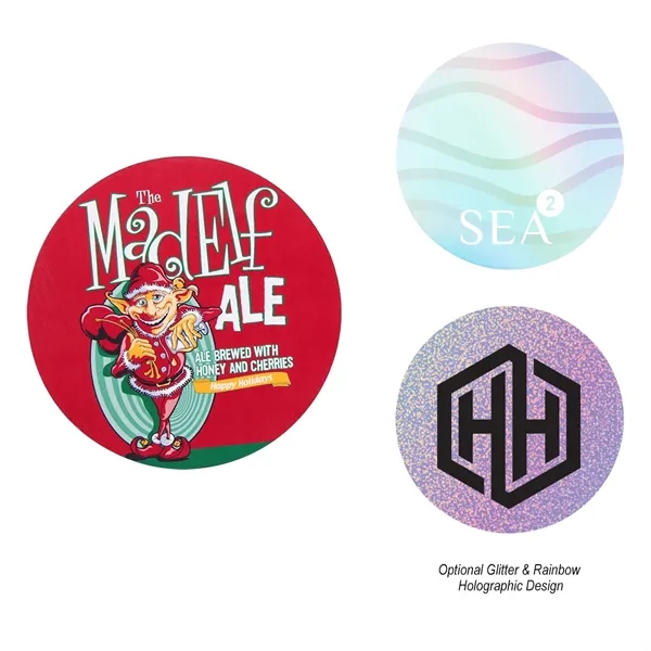 3.5" round wooden coaster with full-color, edge-to-edge graphics.... from ASI 61125 Hit Promotional Products / Hit®