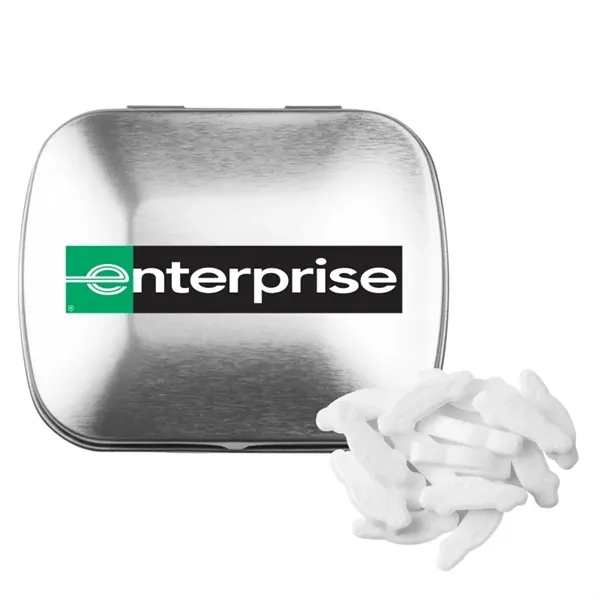 Customizable domed tin filled with car shaped, sugar-free mints; includes full... from ASI 44900 NC Custom (CI/Lanco) / Chocolate Inn/Taylor & Grant