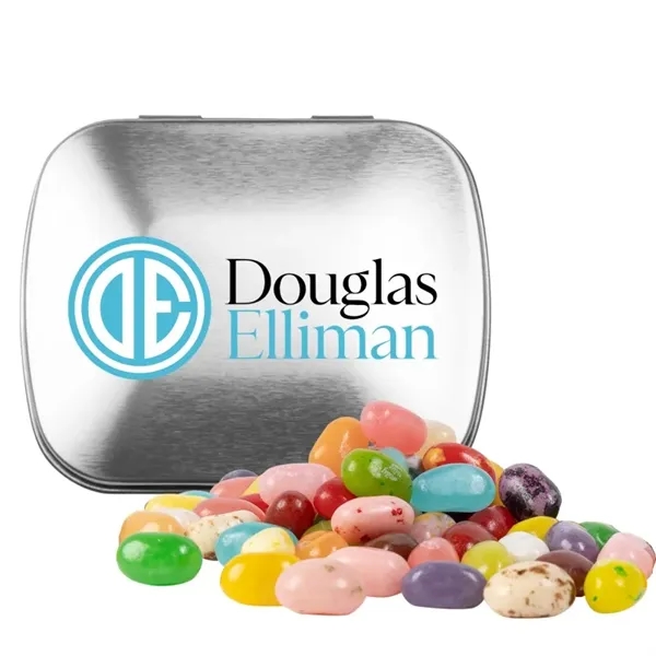 Domed tin filled with jelly beans.... from ASI 44900 NC Custom (CI/Lanco)