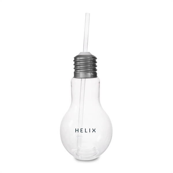 16 oz. light bulb shaped cup with straw and screw-on metal... from ASI 42016 Brighter Promotions Inc / Chemical Light™