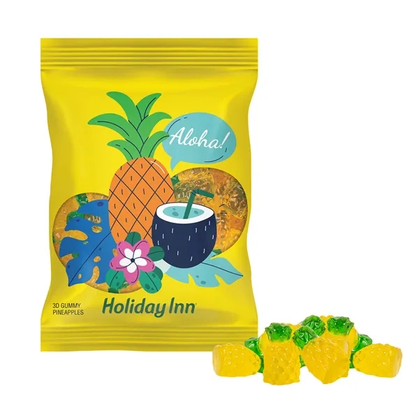 4 oz. Full Color Digibag™ with 3D Gummy Pineapples... from ASI 44900 NC Custom (CI/Lanco) / Chocolate Inn