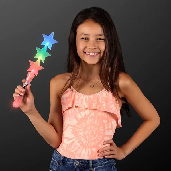 Triple Star Light Up Flashing Wand. Blank or Imprinted.... from ASI 34194 ALightPromos / Alight Promotional Products