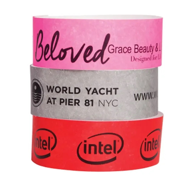 Custom designed, high quality, solid color Tyvek event wristband.... from ASI 62088 IDProductsource