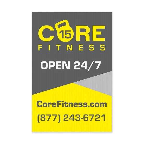18"w x 24"h horizontal Yard Sign w/full color, full coverage imprint... from ASI 95280 Warwick Publishing Co / Warwick