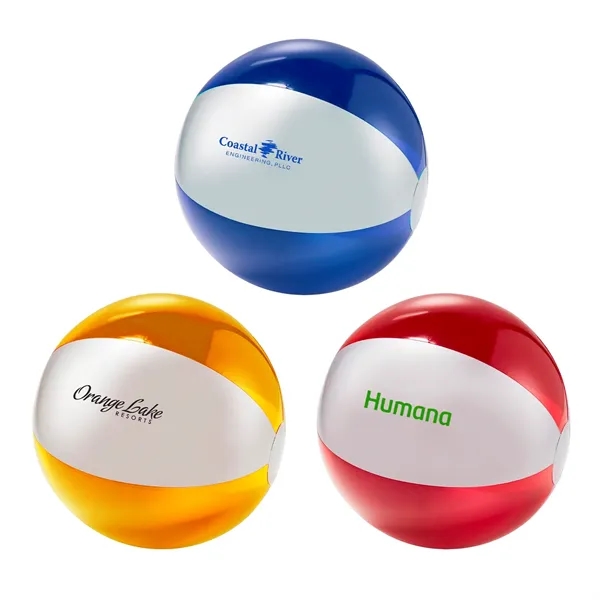 16" translucent two-tone beach ball.... from ASI 63549 Jornik Manufacturing Corp