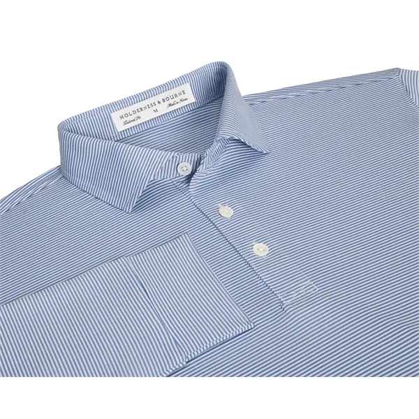 The Burke is a long-sleeved performance jersey knit stripe. UPF 50+... from ASI 38120 Ball Pro / Diversified Quality Kitchenware / Branded Apparel Designs