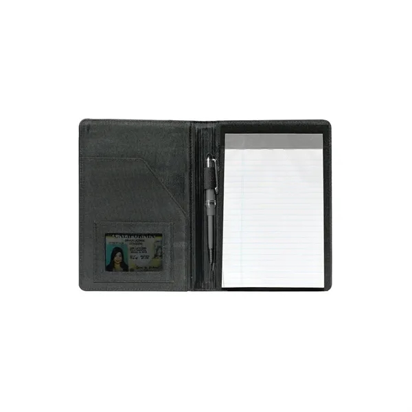 Leather-look PVC padfolio with inside flap pocket, elastic pen loop, business... from ASI 68507 The Magnet Group / Perfect Line