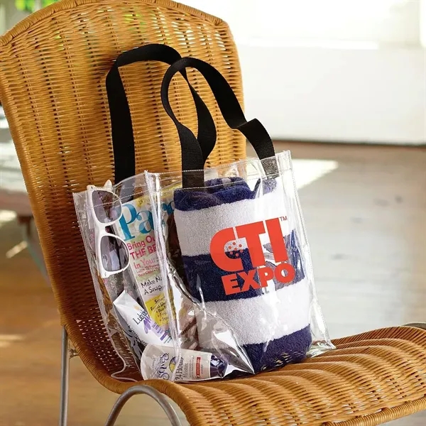 12" x 12" stadium-friendly tote bag with 20" long handles, clear... from ASI 68507 The Magnet Group / Perfect Line