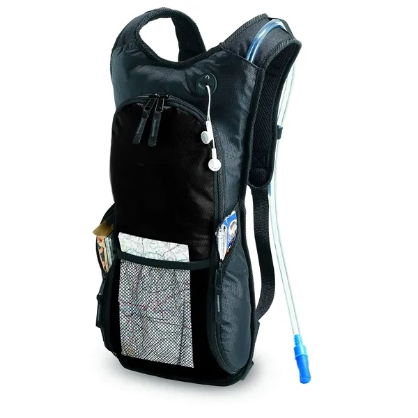 Polyester and ripstop hydration pack with 2 liter water reservoir.... from ASI 68507 The Magnet Group / The Bag Factory®