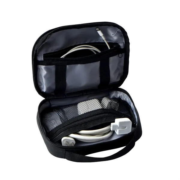 210D polyester lined tech travel bag with organizers, zipper pockets, loops... from ASI 68507 The Magnet Group / The Bag Factory®