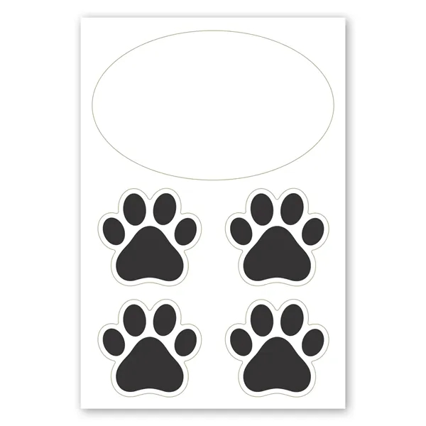 2 in 1 Oval Car Magnet with 4 Paw Prints.... from ASI 68507 The Magnet Group / Magnet LLC™