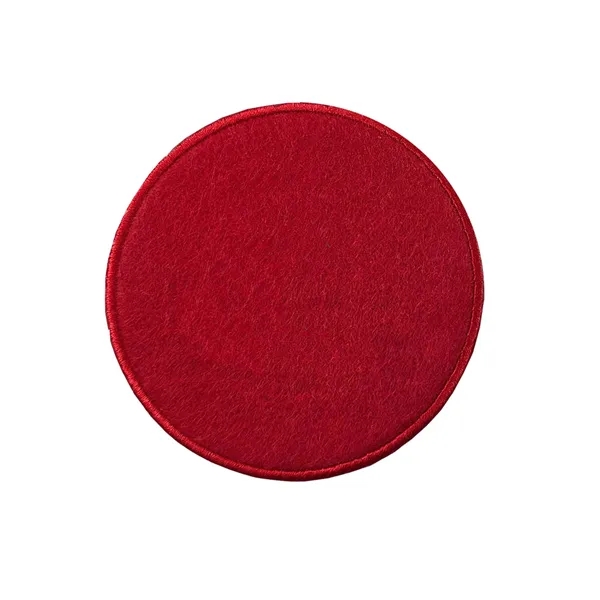 Polyester Felt coaster with stitched edge border decorated with Direct to... from ASI 90160 Suntex Industries