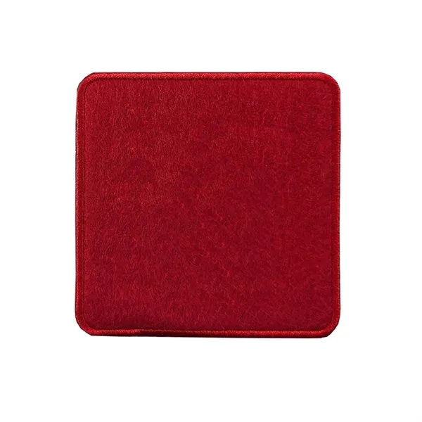 Polyester Felt coaster with stitched edge border decorated with Direct to... from ASI 90160 Suntex Industries