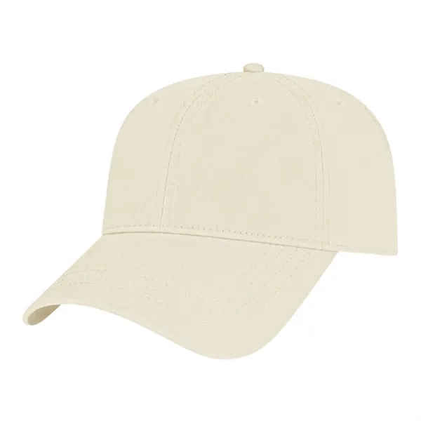 Low profile six panel unstructured twill golf cap with antique brass... from ASI 43792 Cap America Inc