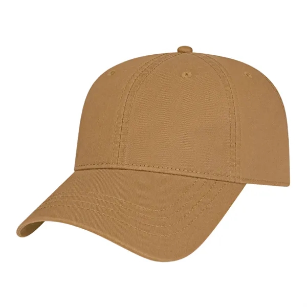 Low profile six panel unstructured twill golf cap with antique brass... from ASI 43792 Cap America Inc