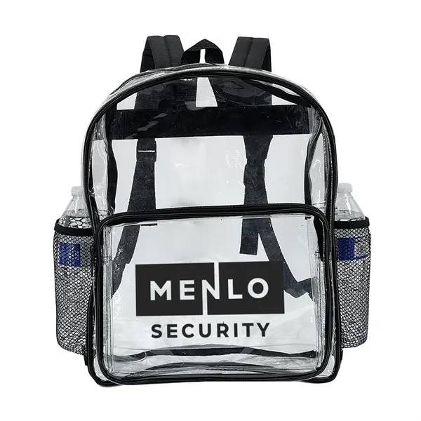 Clear backpack with two mesh pockets on sides... from ASI 31517 Admart Products / Admart Line