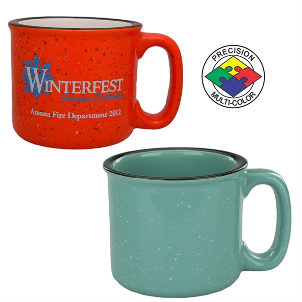 15oz two-tone speckled campfire mug with handle. Spot color.... from ASI 80093 Pyrographics / Pyrographics Line