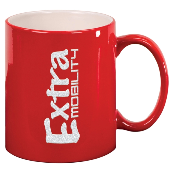 11 oz. ceramic mug that's glazed one color and painted another... from ASI 74601 Calico