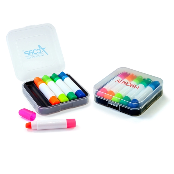 Set of five wax highlighters with black pocket case with a... from ASI 99030 Zipline / Zipline®