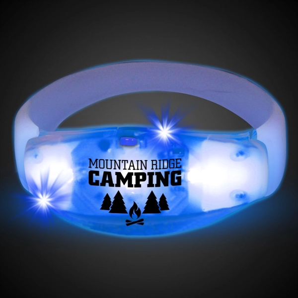 8" silicone stretchy bangle bracelet with LED light up action.... from ASI 42016 Brighter Promotions Inc / Chemical Light™