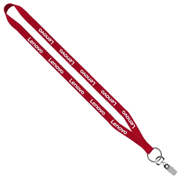 1/2" x 16" polyester sewn lanyard with a silver split key... from ASI 88060 Snugz/USA Inc / SnugZ USA®