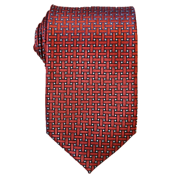 Tie that enhances image with a classic grid design.  Produced... from ASI 98085 Wolfmark