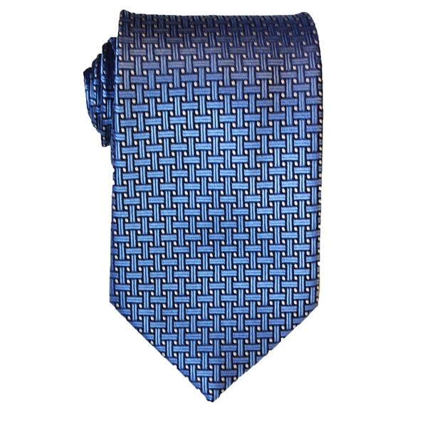 Tie that enhances image with a classic grid design.  Produced... from ASI 98085 Wolfmark