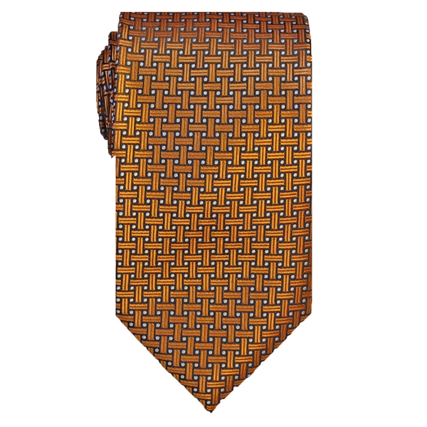 Tie that enhances image with a classic grid design.  Produced... from ASI 98085 Wolfmark