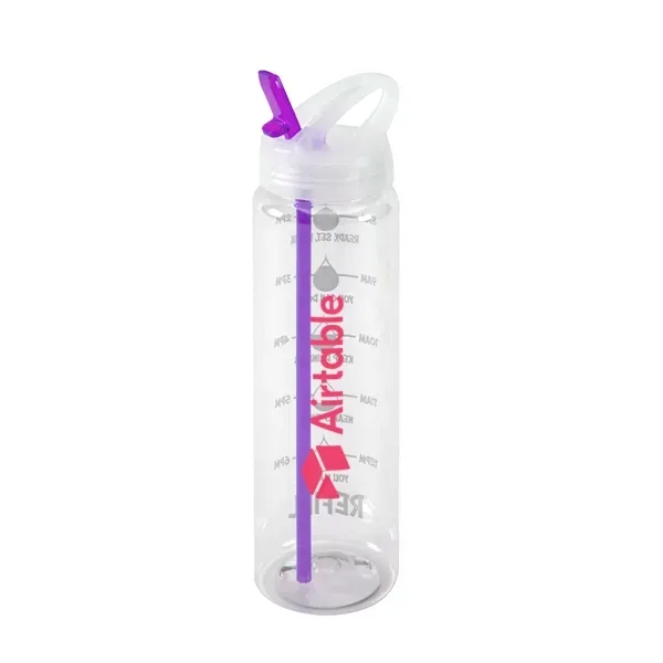 32 ounce water bottle with a flip-up spout, hydration marks, a... from ASI 88060 Snugz/USA Inc