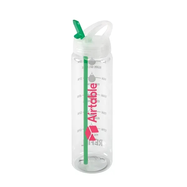 32 ounce water bottle with a flip-up spout, hydration marks, a... from ASI 88060 Snugz/USA Inc