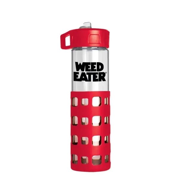 9 3/8" H x 2 3/4" diameter glass water bottle that... from ASI 88060 Snugz/USA Inc / Sweda®