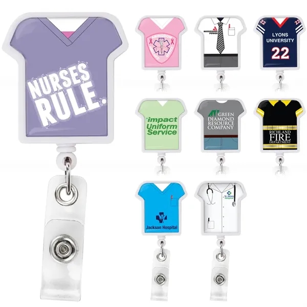 UNIFORM BADGE REEL WITH ALLIGATOR CLIP, CHROMA... from ASI 49470 DEVARA